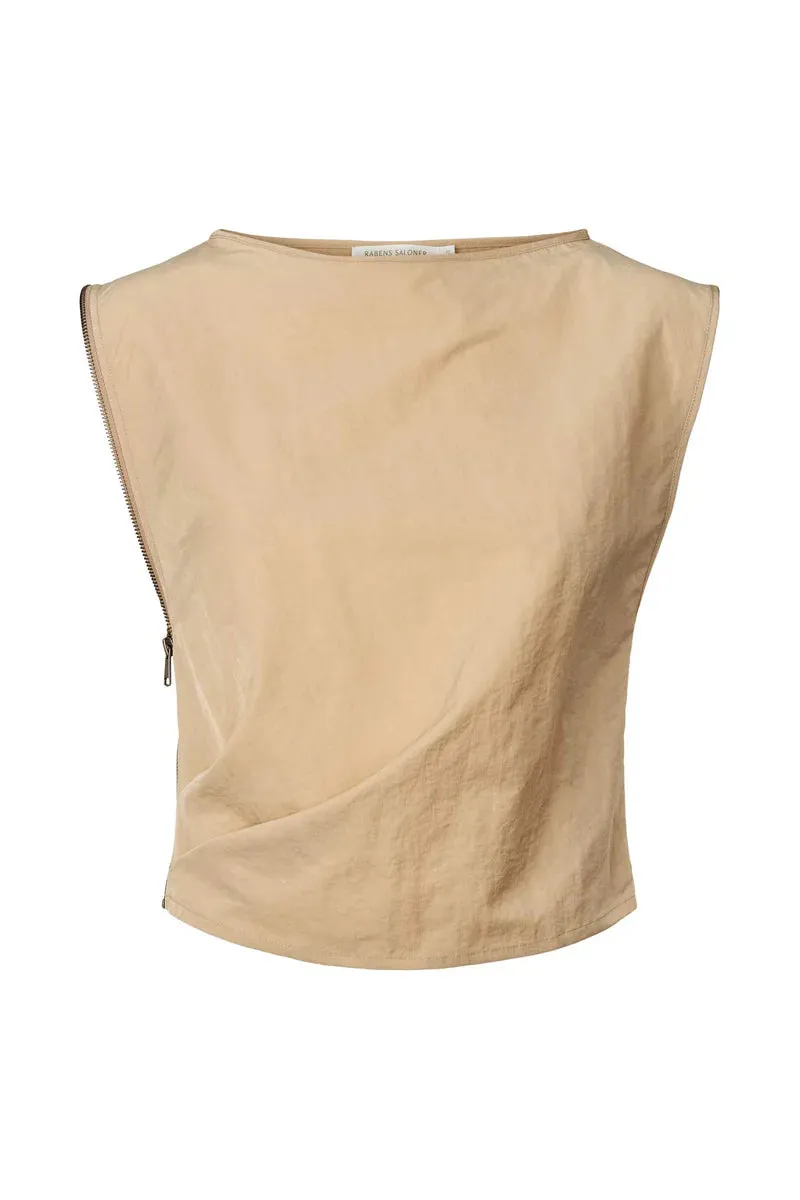 Alliya Nylon Zipper Top - Sculpture