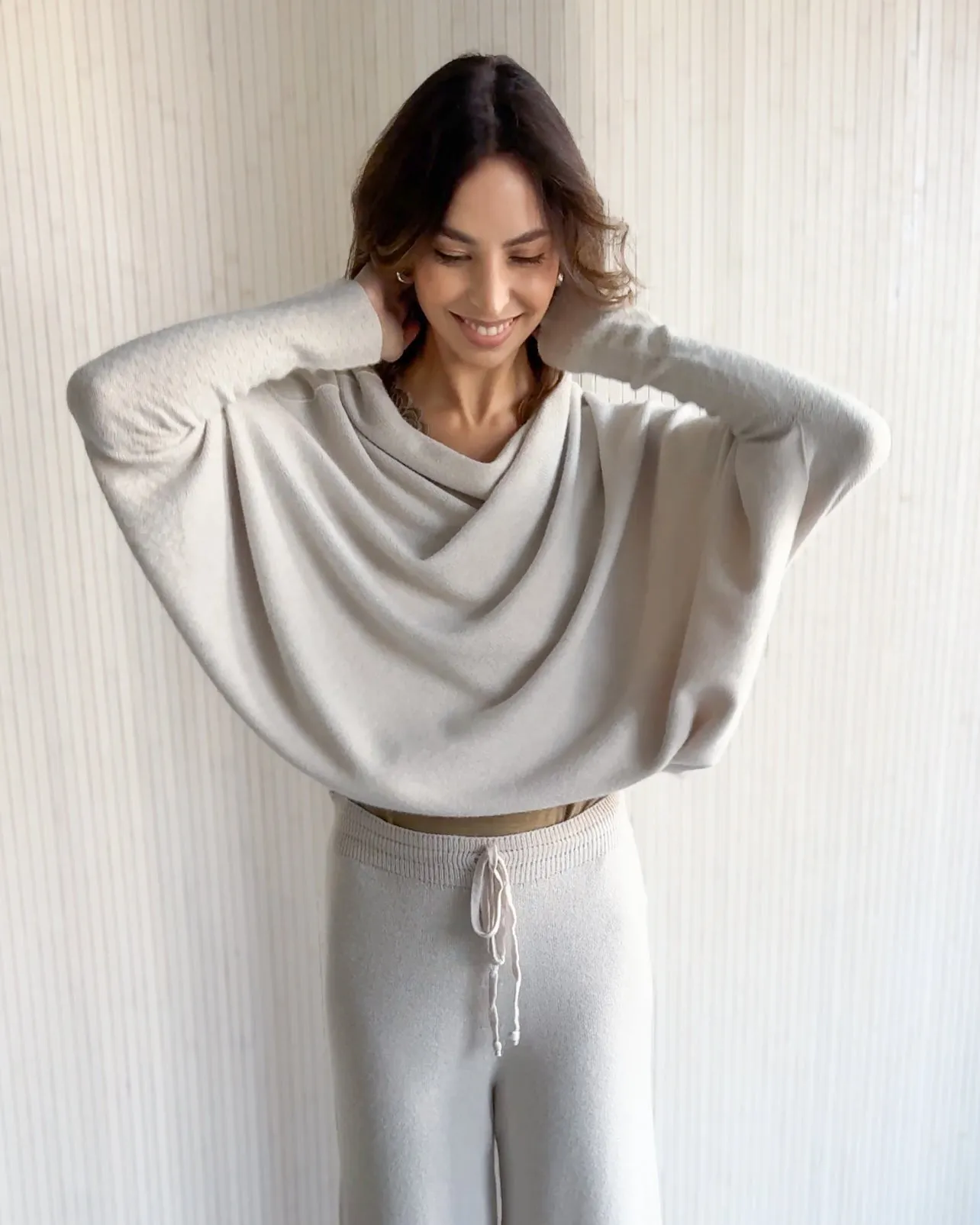 Asymmetric Draped | Light Beige