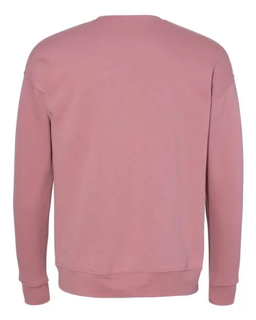 BELLA   CANVAS Sponge Fleece Drop Shoulder Crewneck Sweatshirt 3945 Maroon