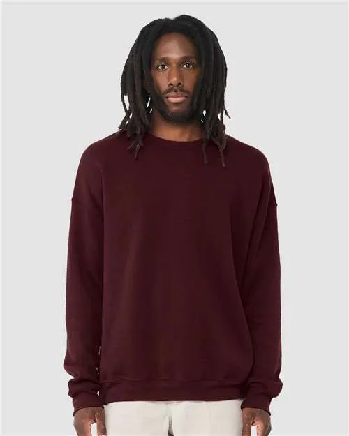 BELLA   CANVAS Sponge Fleece Drop Shoulder Crewneck Sweatshirt 3945 Maroon