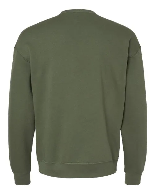 BELLA   CANVAS Sponge Fleece Drop Shoulder Crewneck Sweatshirt 3945 Military Green
