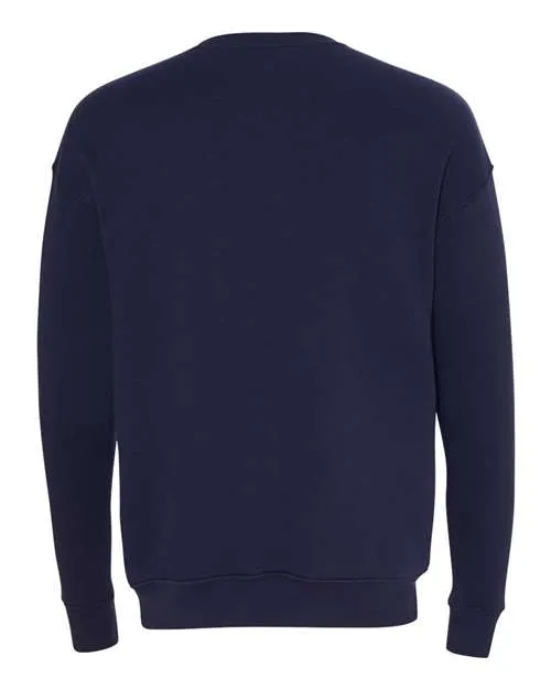 BELLA   CANVAS Sponge Fleece Drop Shoulder Crewneck Sweatshirt 3945 Military Green