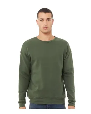 BELLA   CANVAS Sponge Fleece Drop Shoulder Crewneck Sweatshirt 3945 Military Green