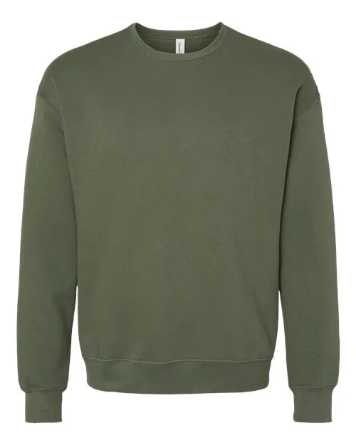 BELLA   CANVAS Sponge Fleece Drop Shoulder Crewneck Sweatshirt 3945 Military Green