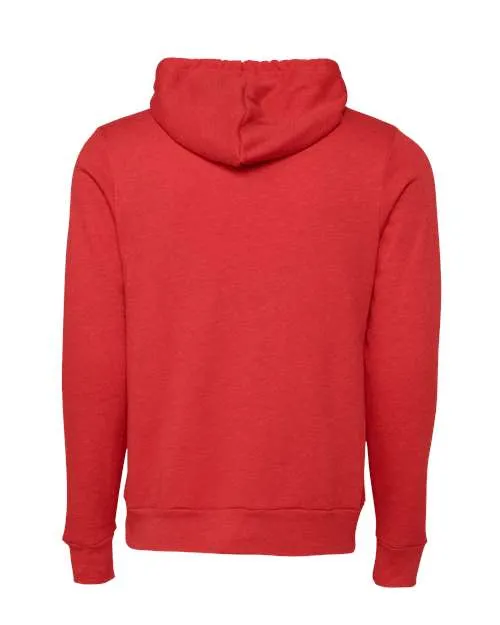 BELLA   CANVAS Sponge Fleece Hoodie 3719 Heather Red