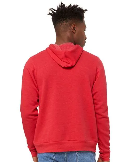 BELLA   CANVAS Sponge Fleece Hoodie 3719 Heather Red