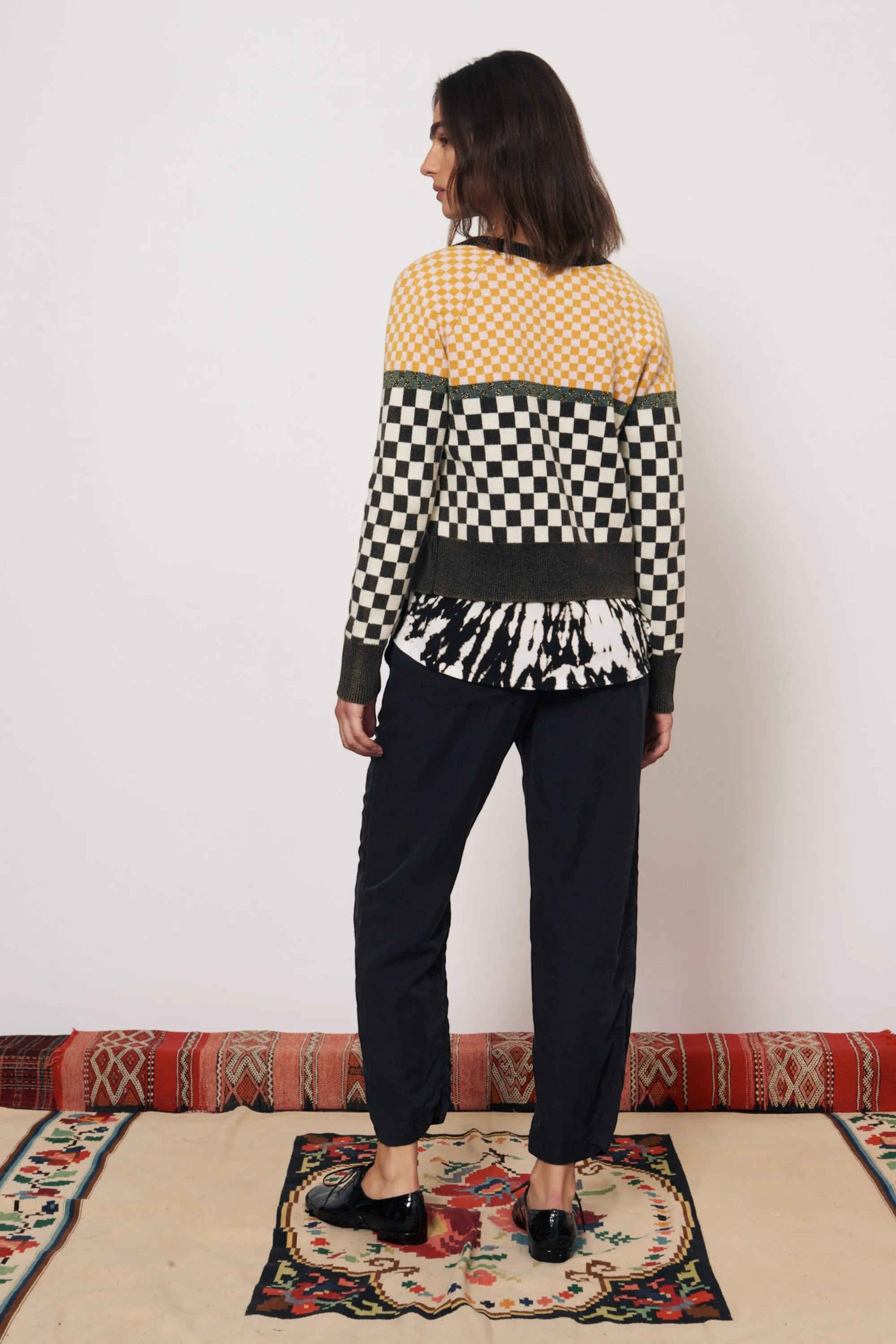 Check Black Chalk Mawali Cardigan