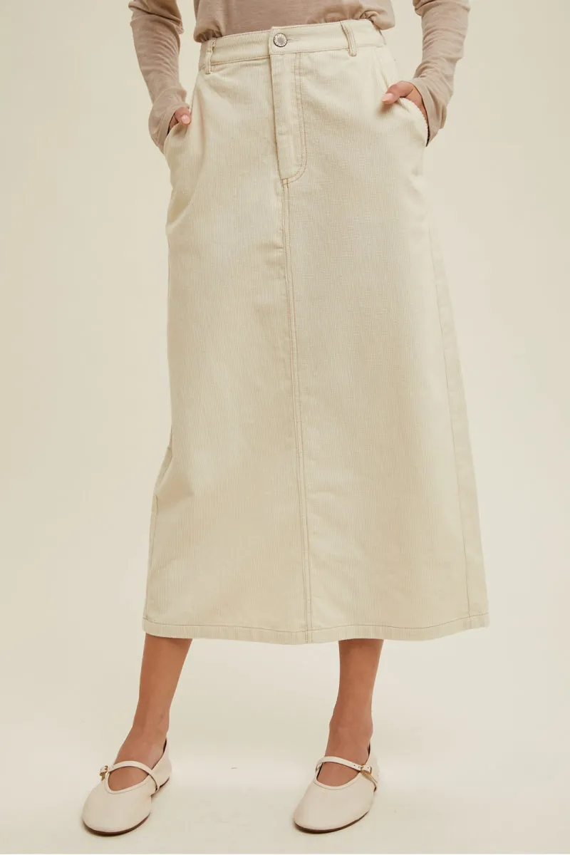 Cord Maxi Skirt