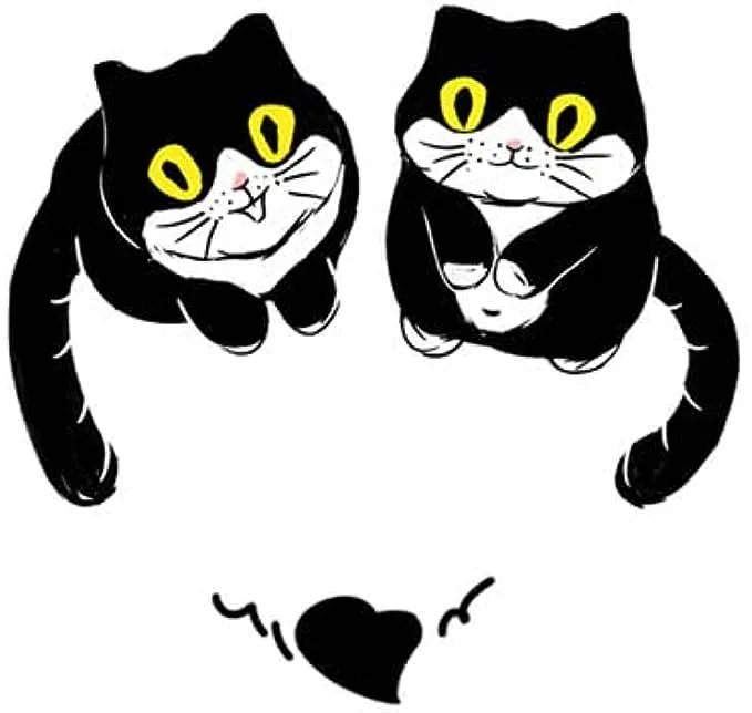 CORIRESHA Unisex Cute Cat Sweatshirts Crewneck Long Sleeves Casual Hearts Pullovers