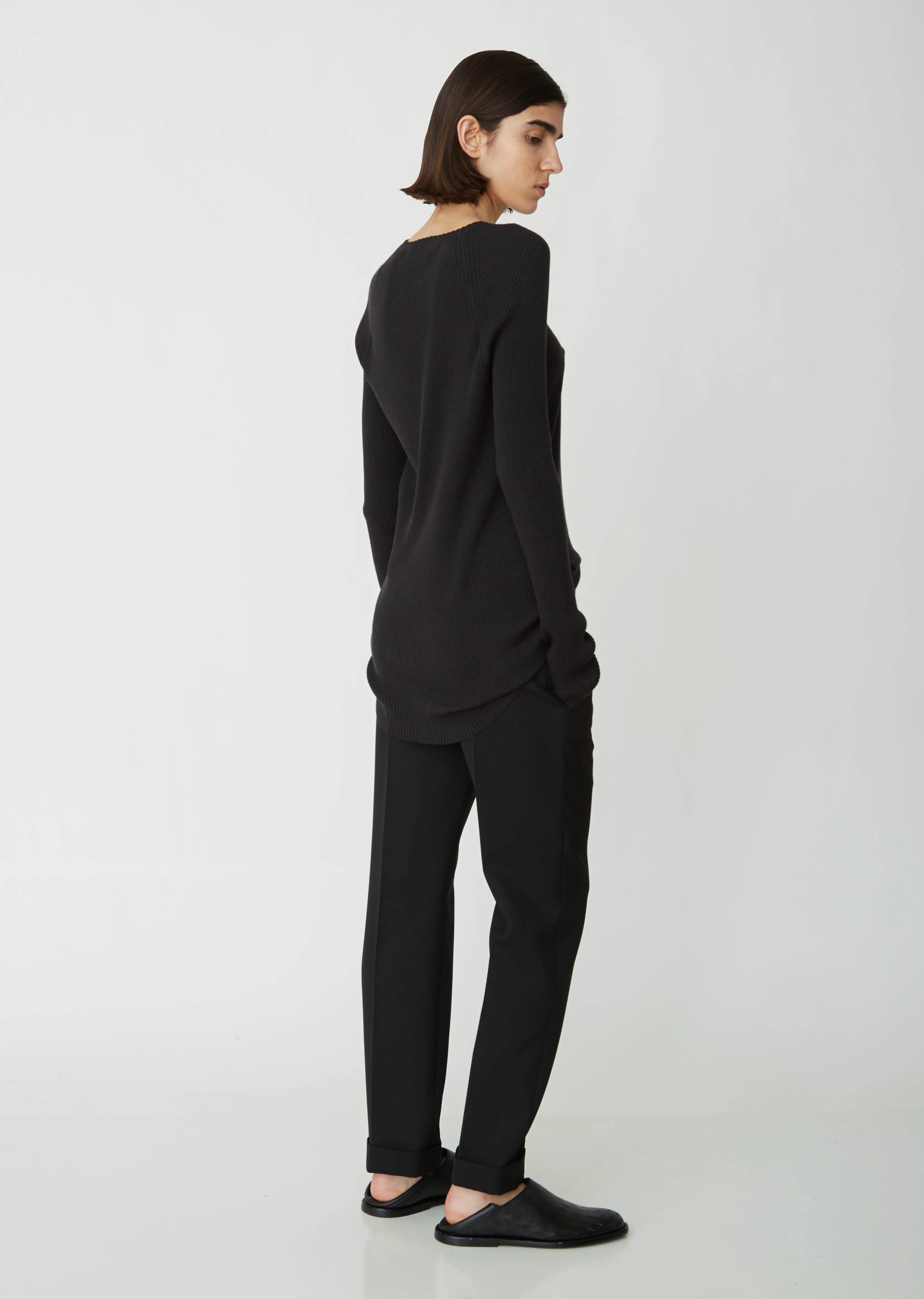Cotton and Wool Crewneck Sweater