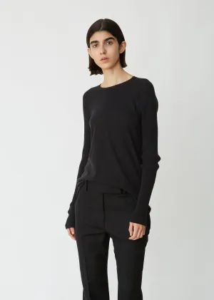 Cotton and Wool Crewneck Sweater