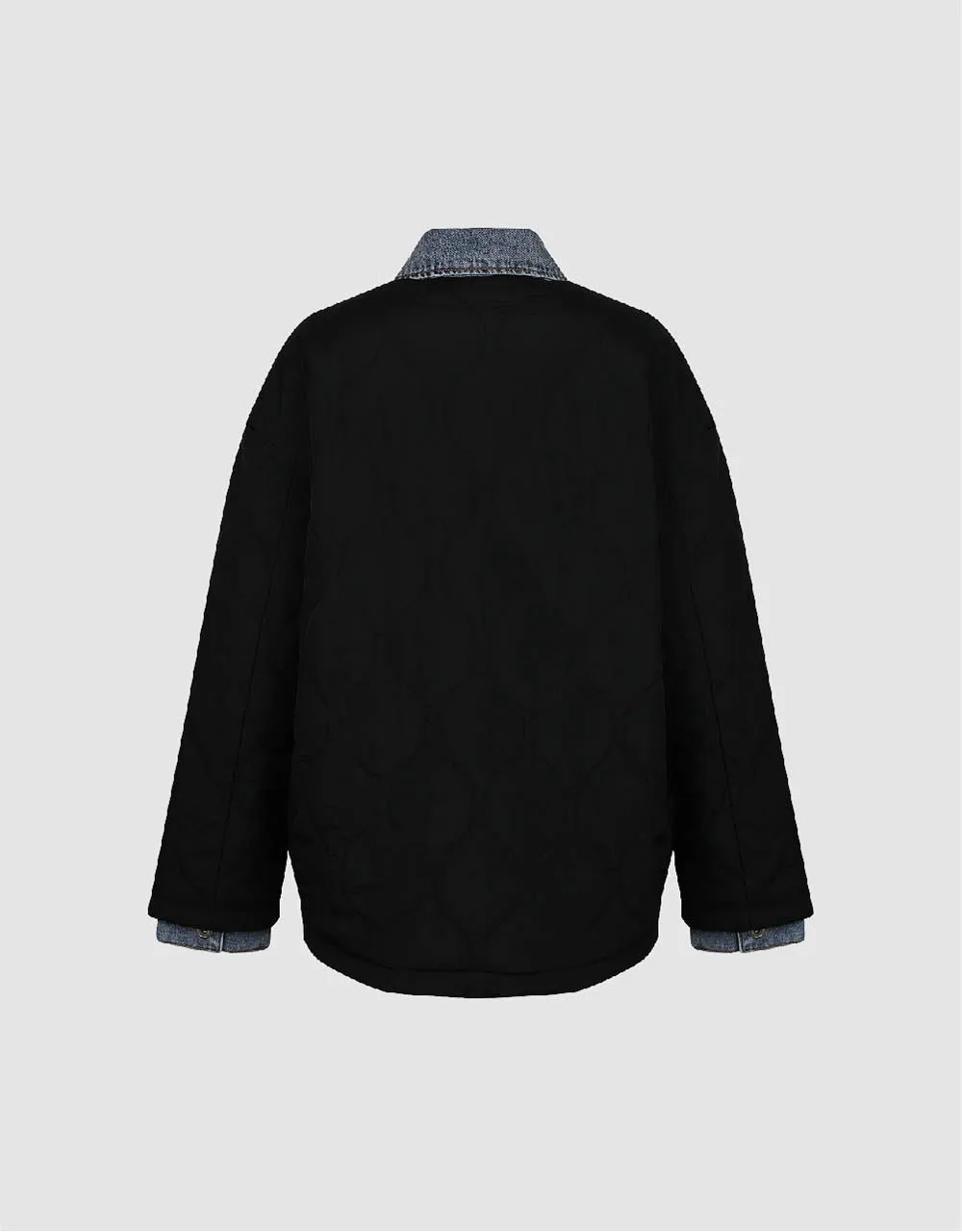 Drop Shoulder Sleeve Padded Coat