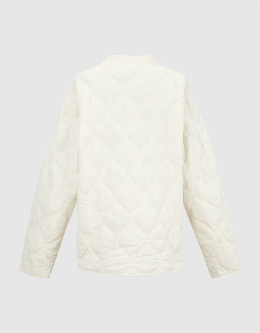 Drop Shoulder Sleeve Straight Padded Coat