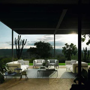 Fabric Upholstered Outdoor Furniture - Sofa Set - Borean