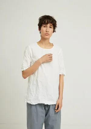 Femme Crinkled Cotton Short Sleeve Top