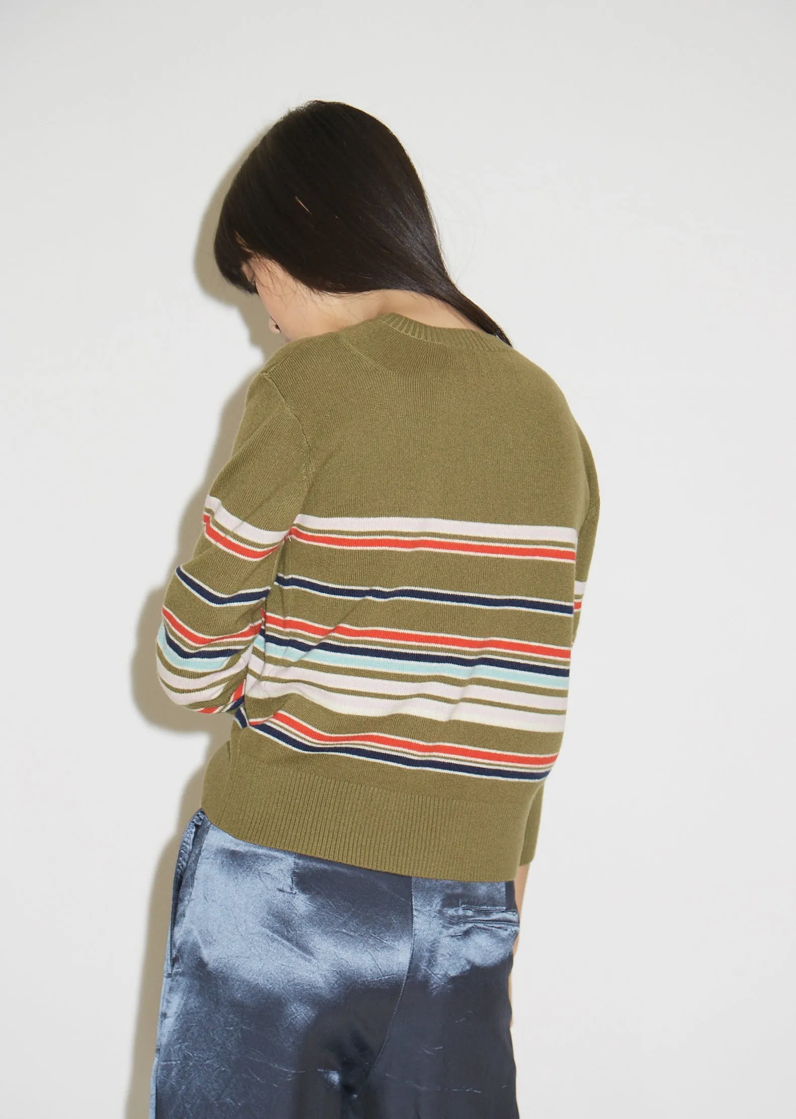 Freddy Wool and Cashmere Striped Cropped Sweater