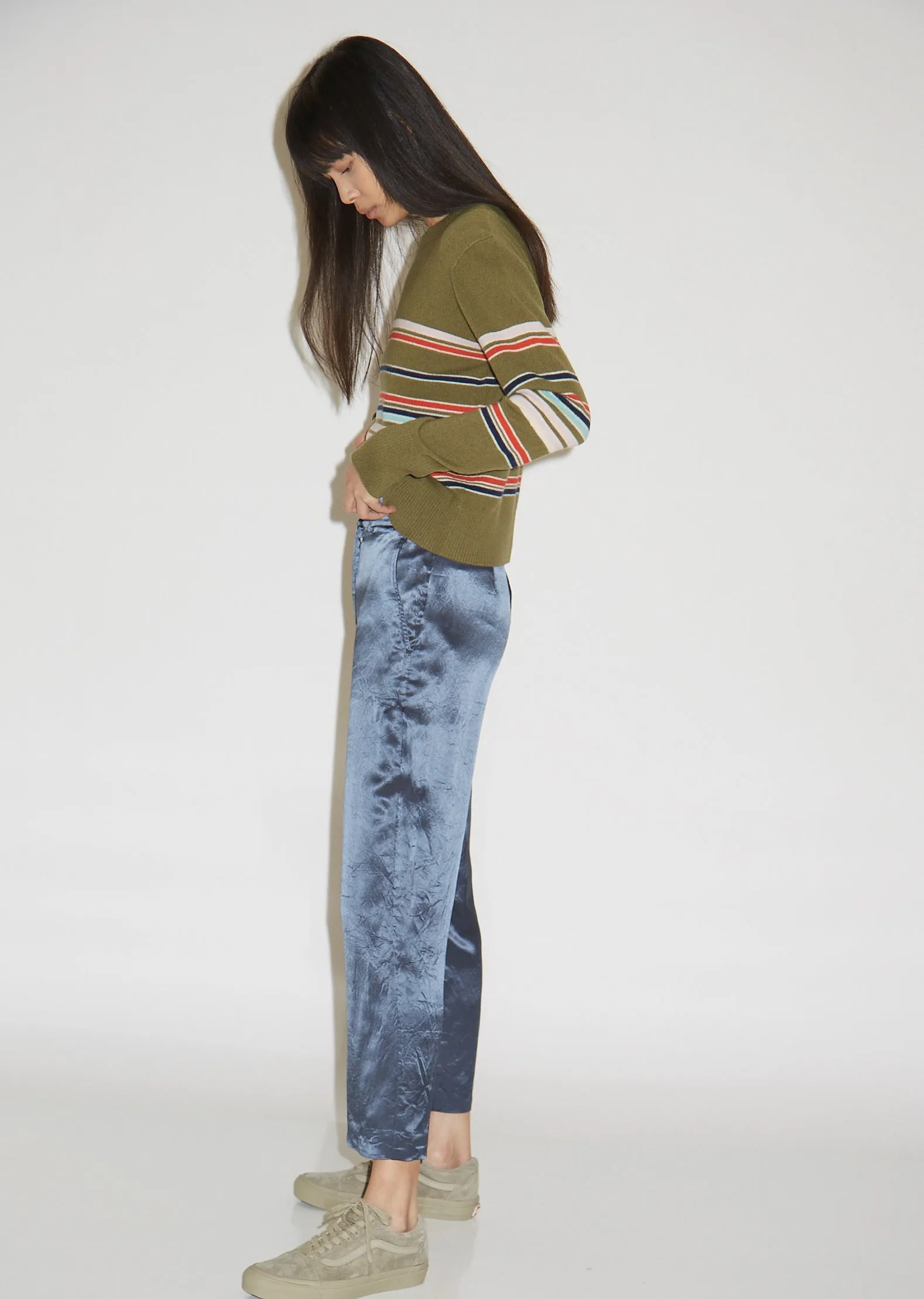 Freddy Wool and Cashmere Striped Cropped Sweater