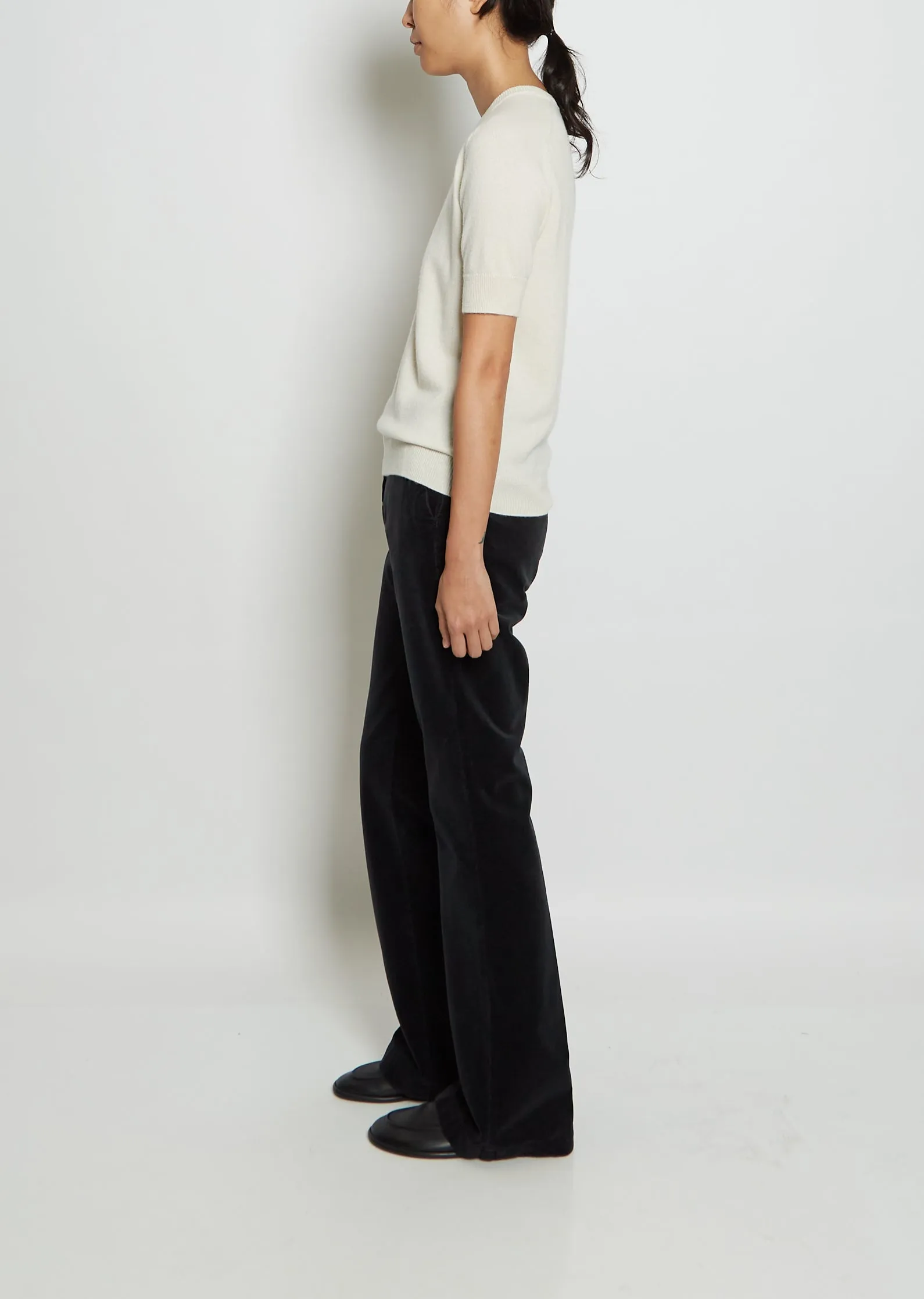 Kenza Cashmere Tee — Cream