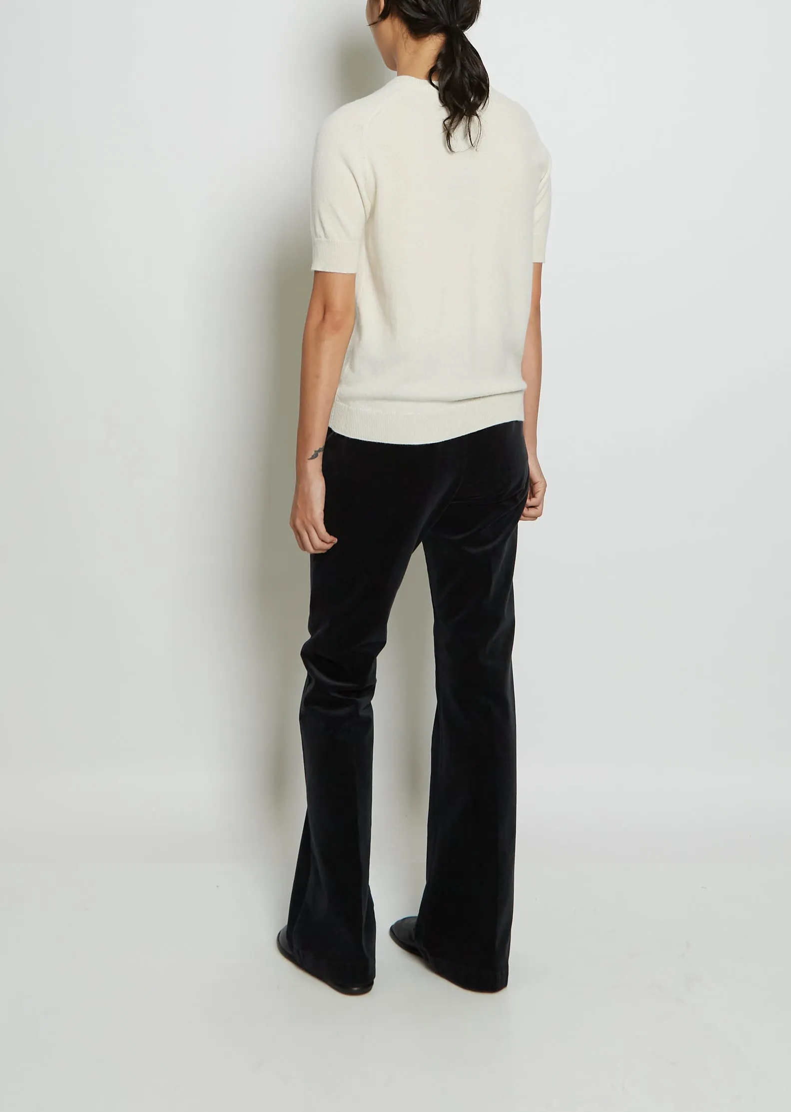 Kenza Cashmere Tee — Cream