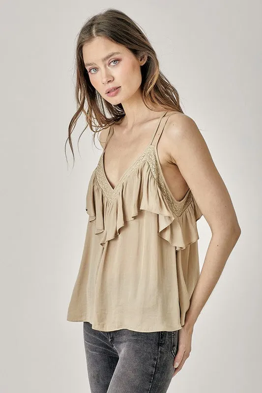 Lacie Trim Detail with Ruffle Cami Top