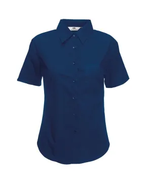 Ladyfit poplin short sleeve shirt | Navy