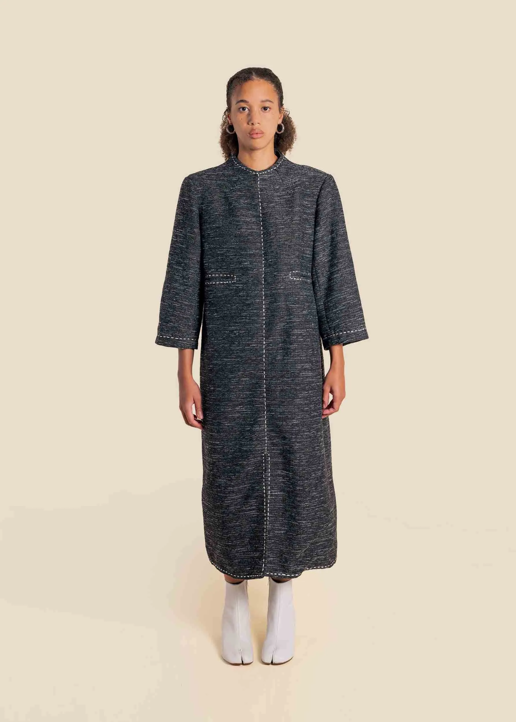 Long Wool dress midi