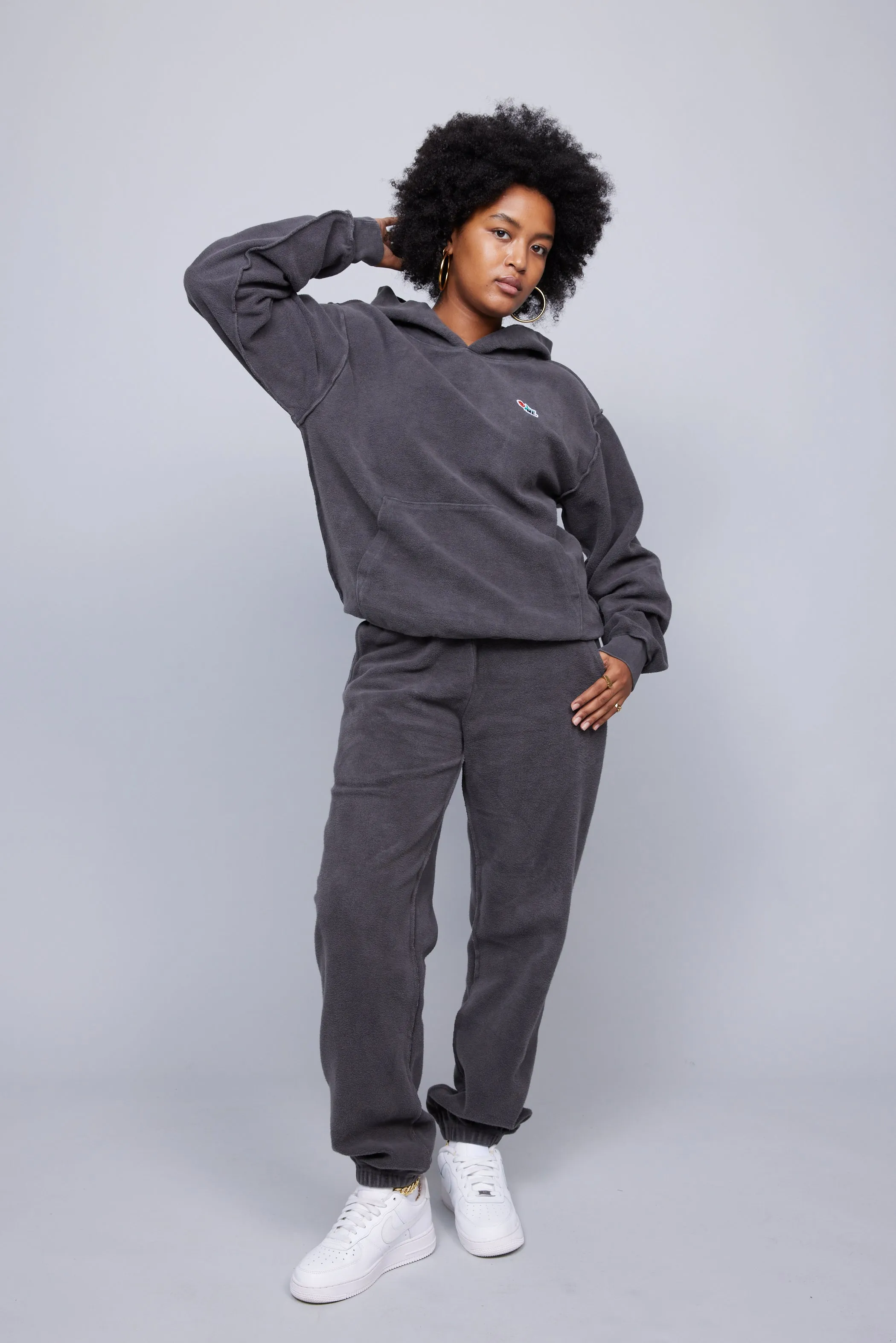 ME. Reverse Brushed Hoodie - Vintage Black