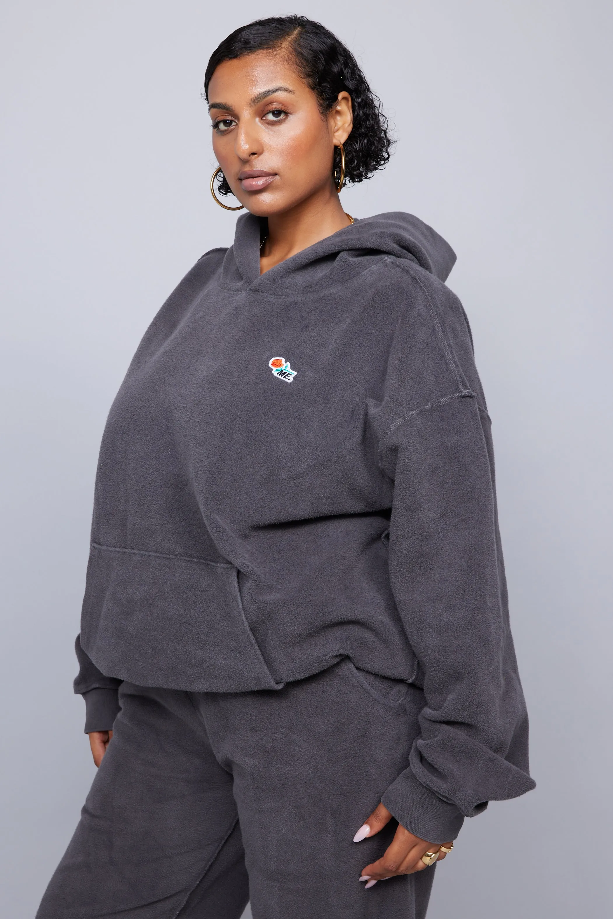 ME. Reverse Brushed Hoodie - Vintage Black