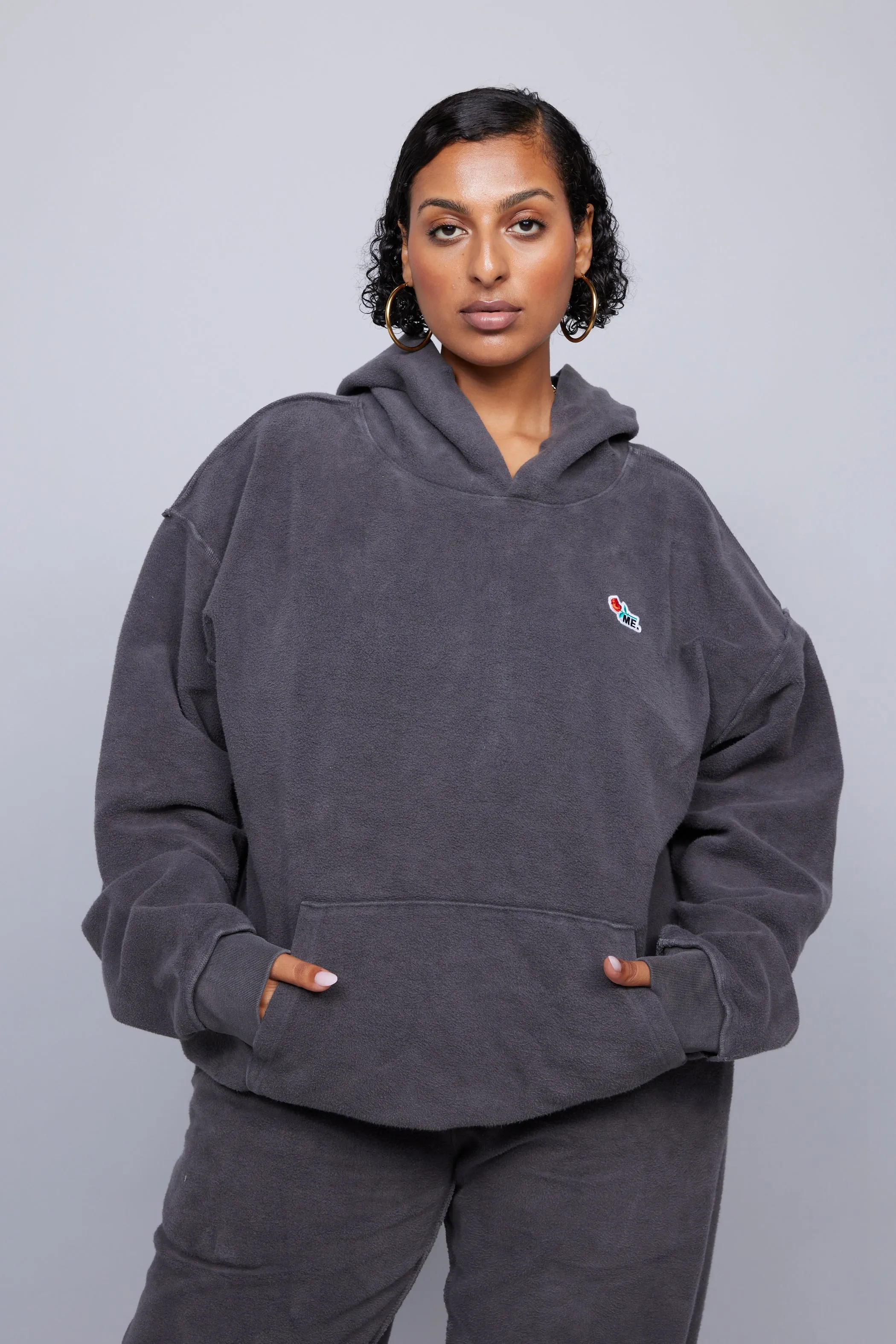 ME. Reverse Brushed Hoodie - Vintage Black