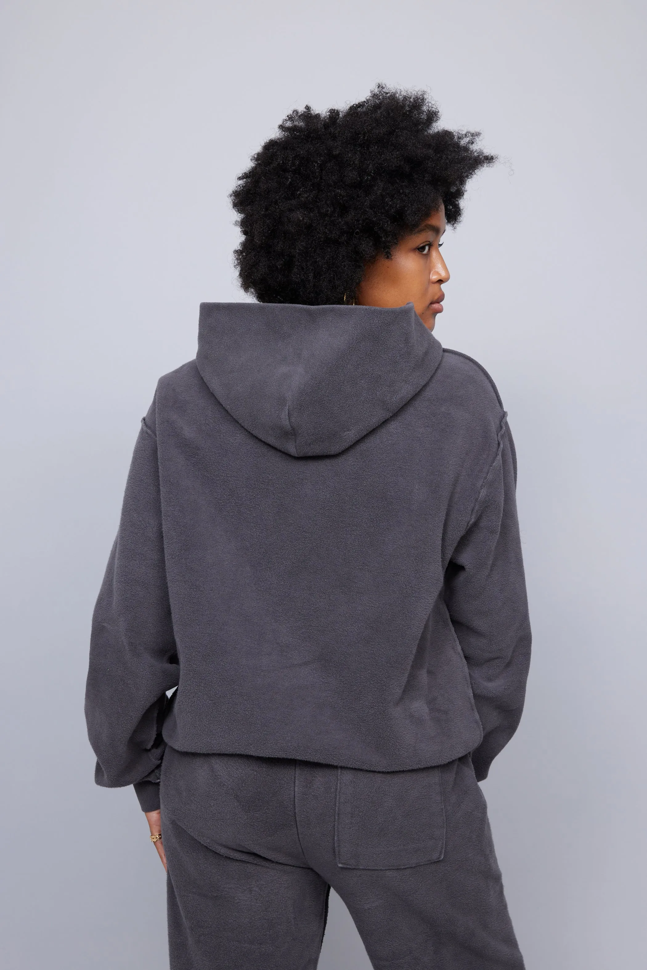 ME. Reverse Brushed Hoodie - Vintage Black