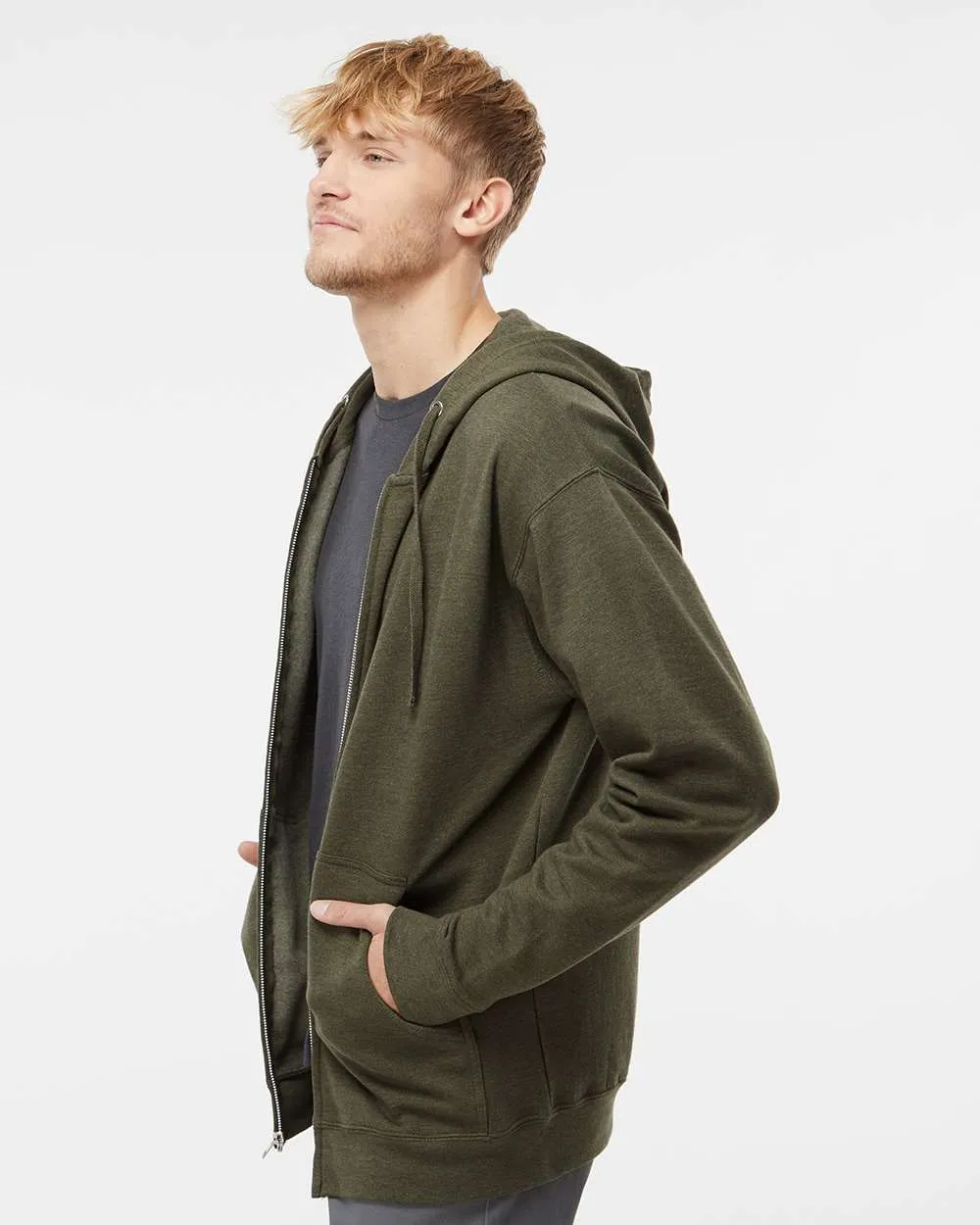 Midweight Full-Zip Hooded Sweatshirt