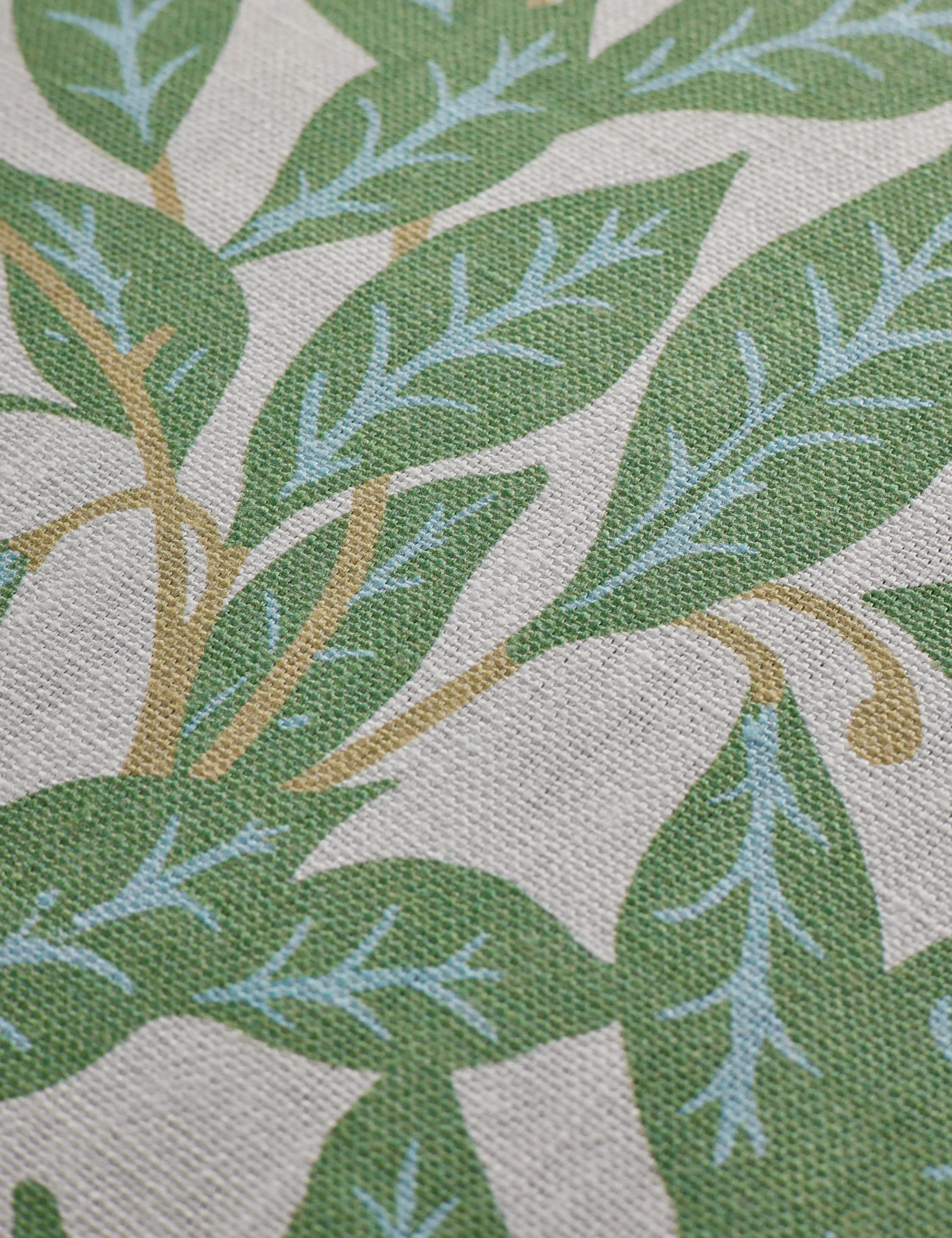 Orchard Leaves Linen Fabric by Wallshoppe