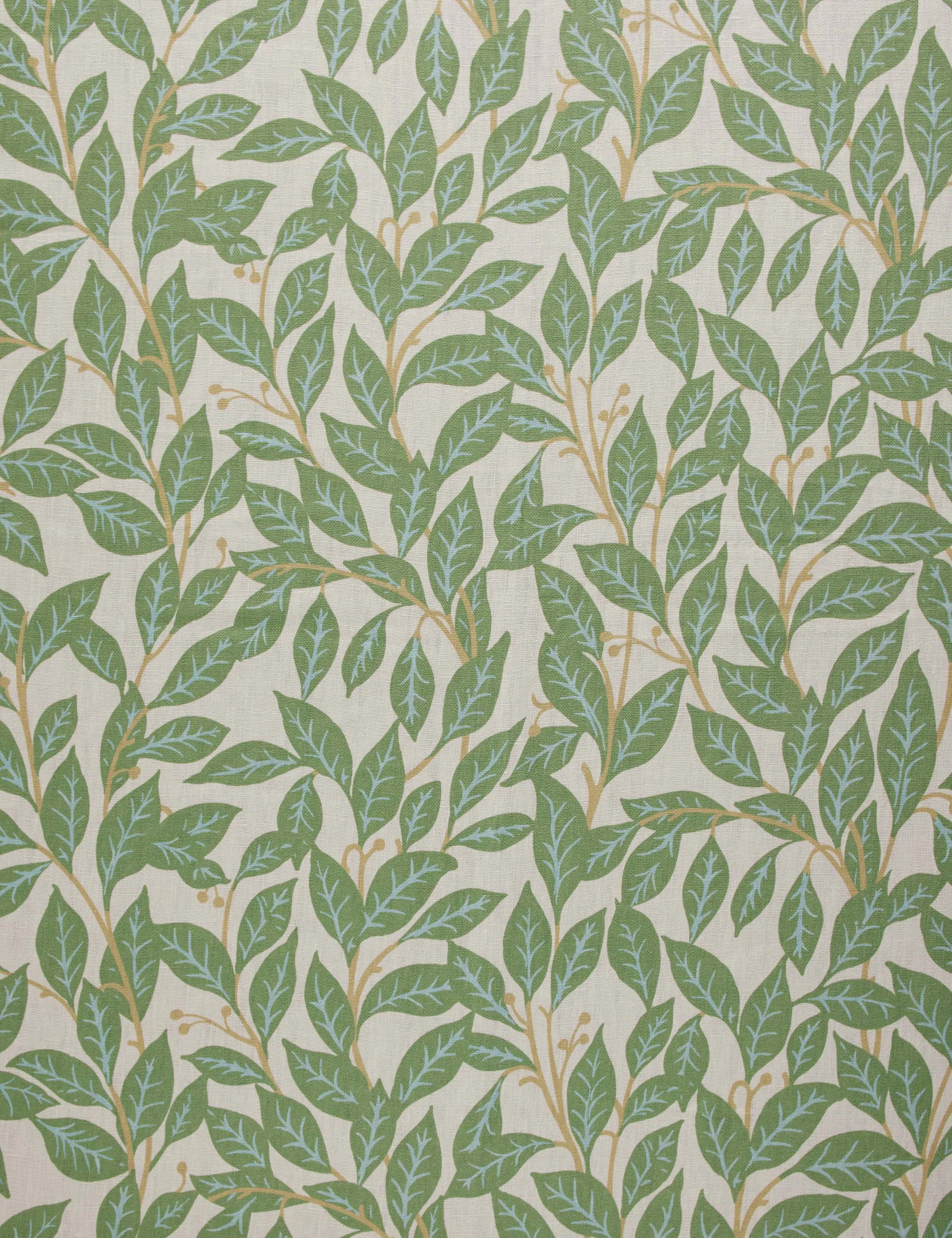 Orchard Leaves Linen Fabric by Wallshoppe
