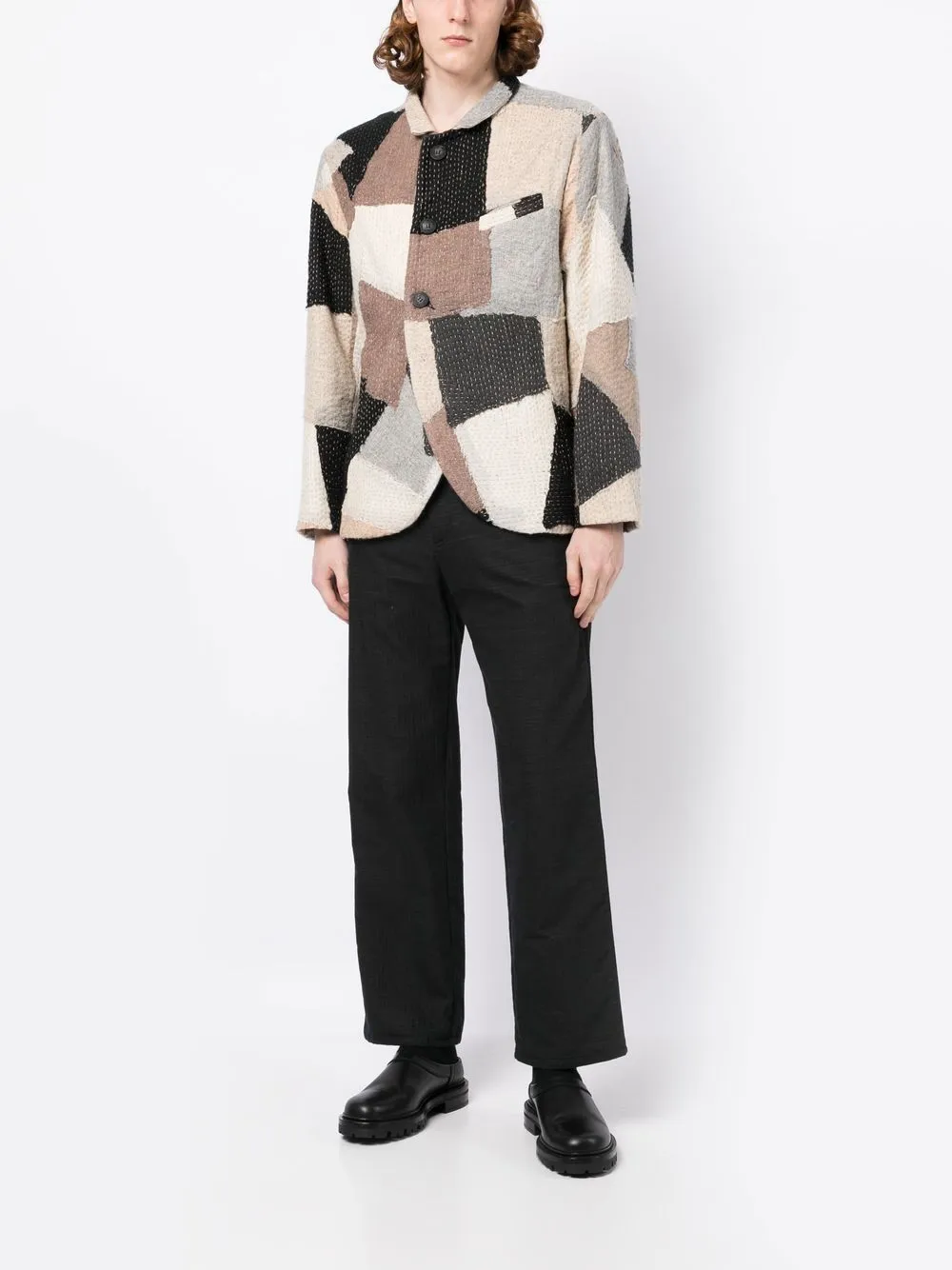 Patchwork Wool Jacket