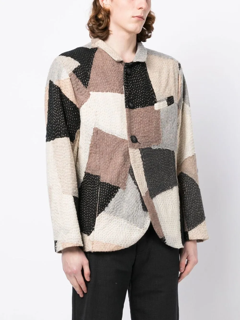 Patchwork Wool Jacket