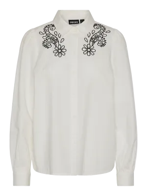 PCNUDA LS EMBROIDERY SHIRT PA QX CUR