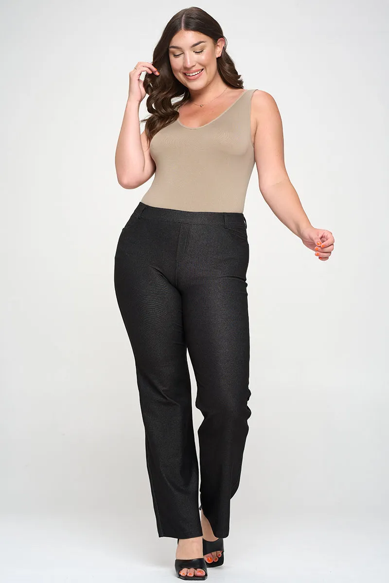 Plus Size Basic V-Neck Tank Top Bodysuit