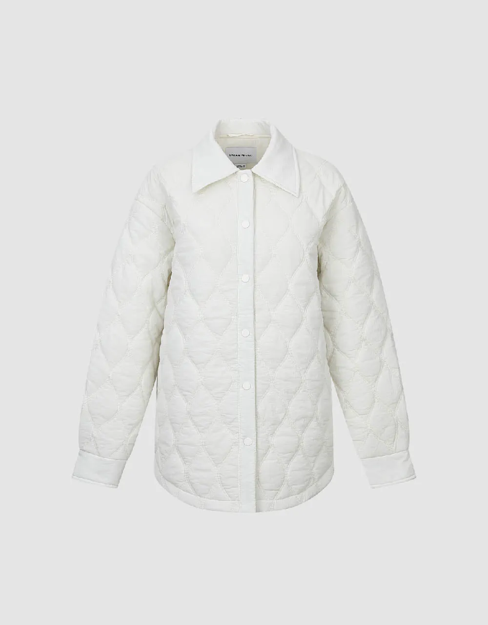 Press Buttoned Embossed Padded Coat