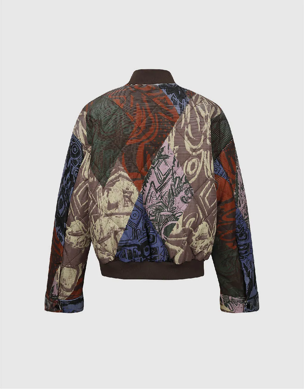 Printed Straight Padded Coat