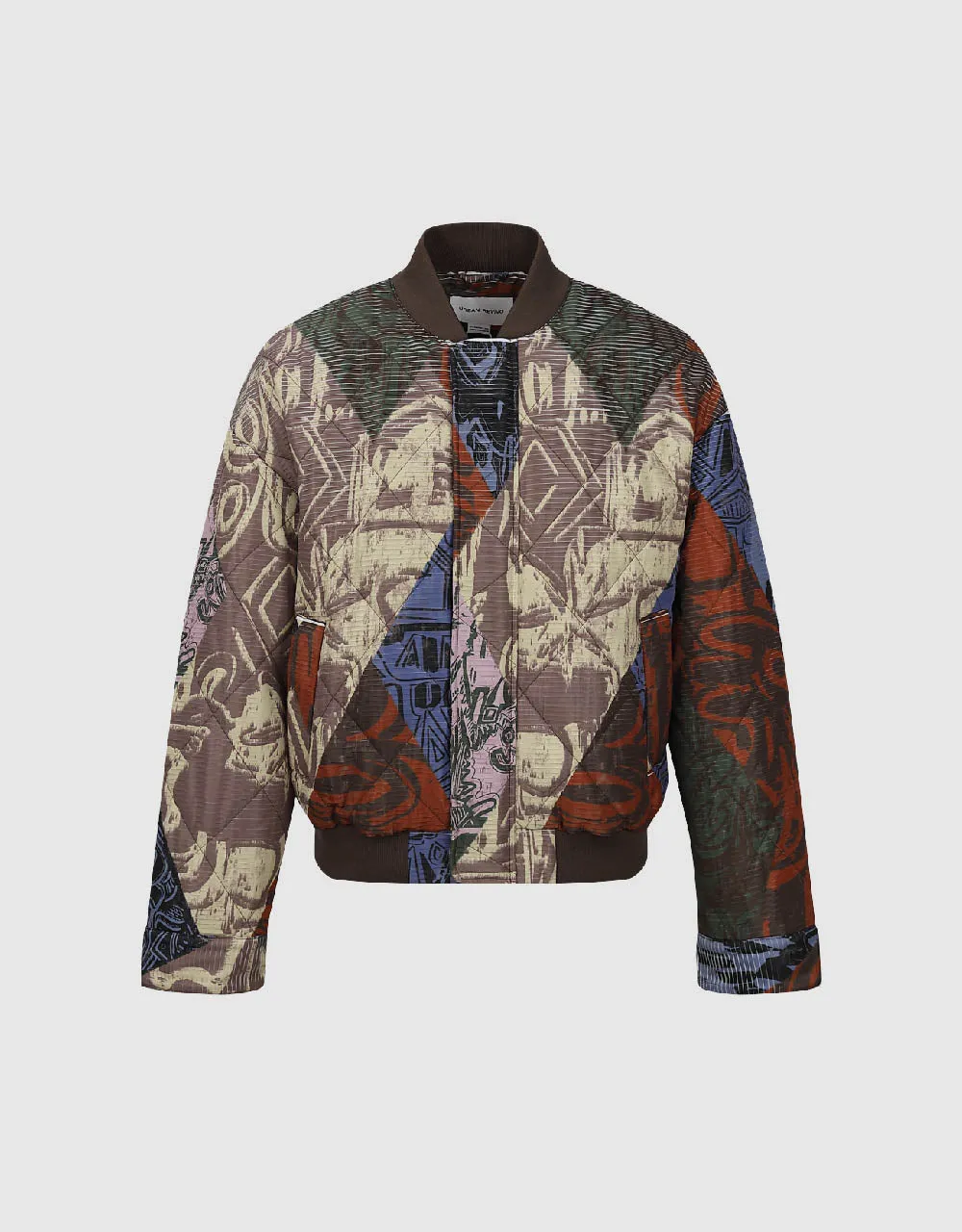 Printed Straight Padded Coat