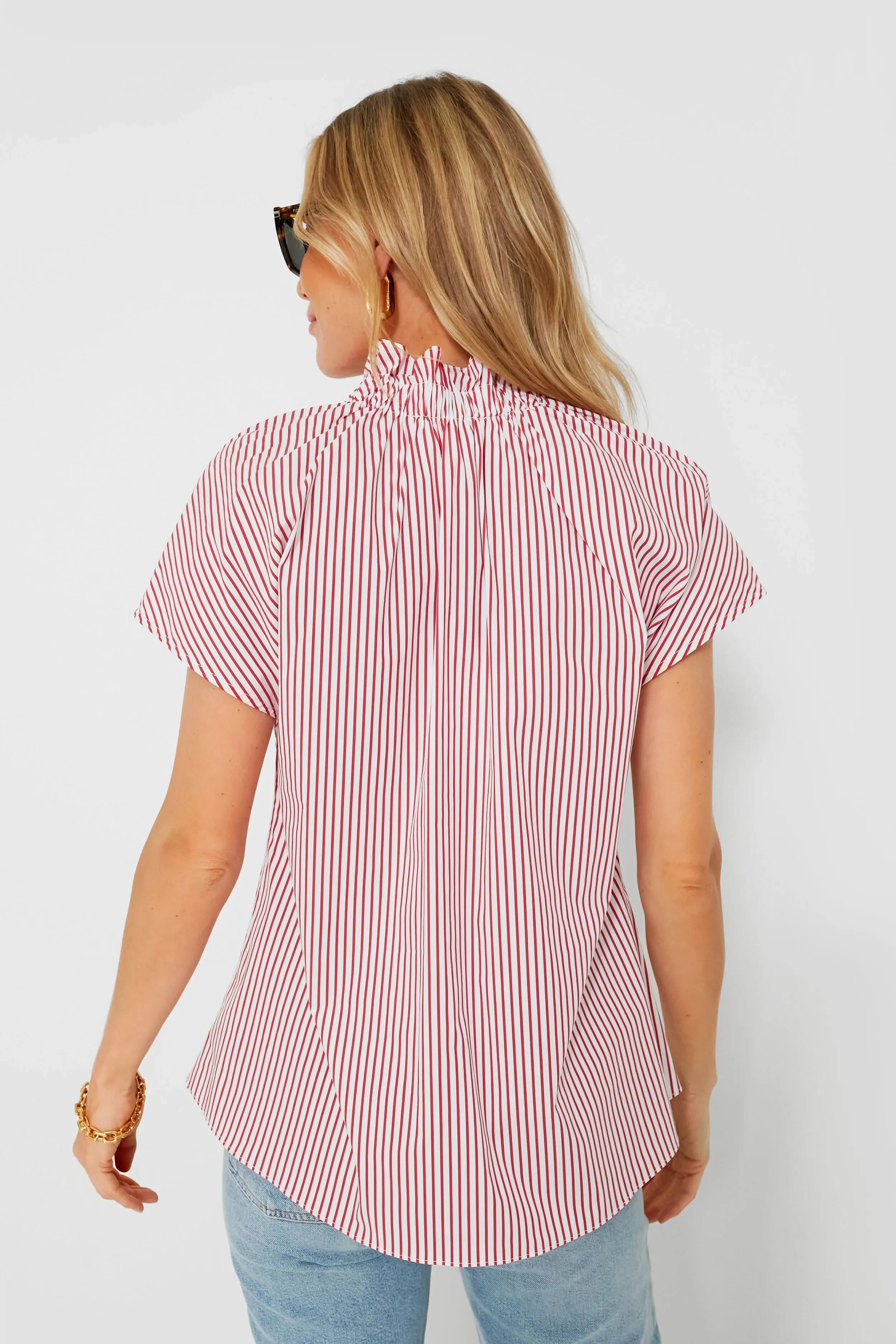 Red Stripe Rae Blouse