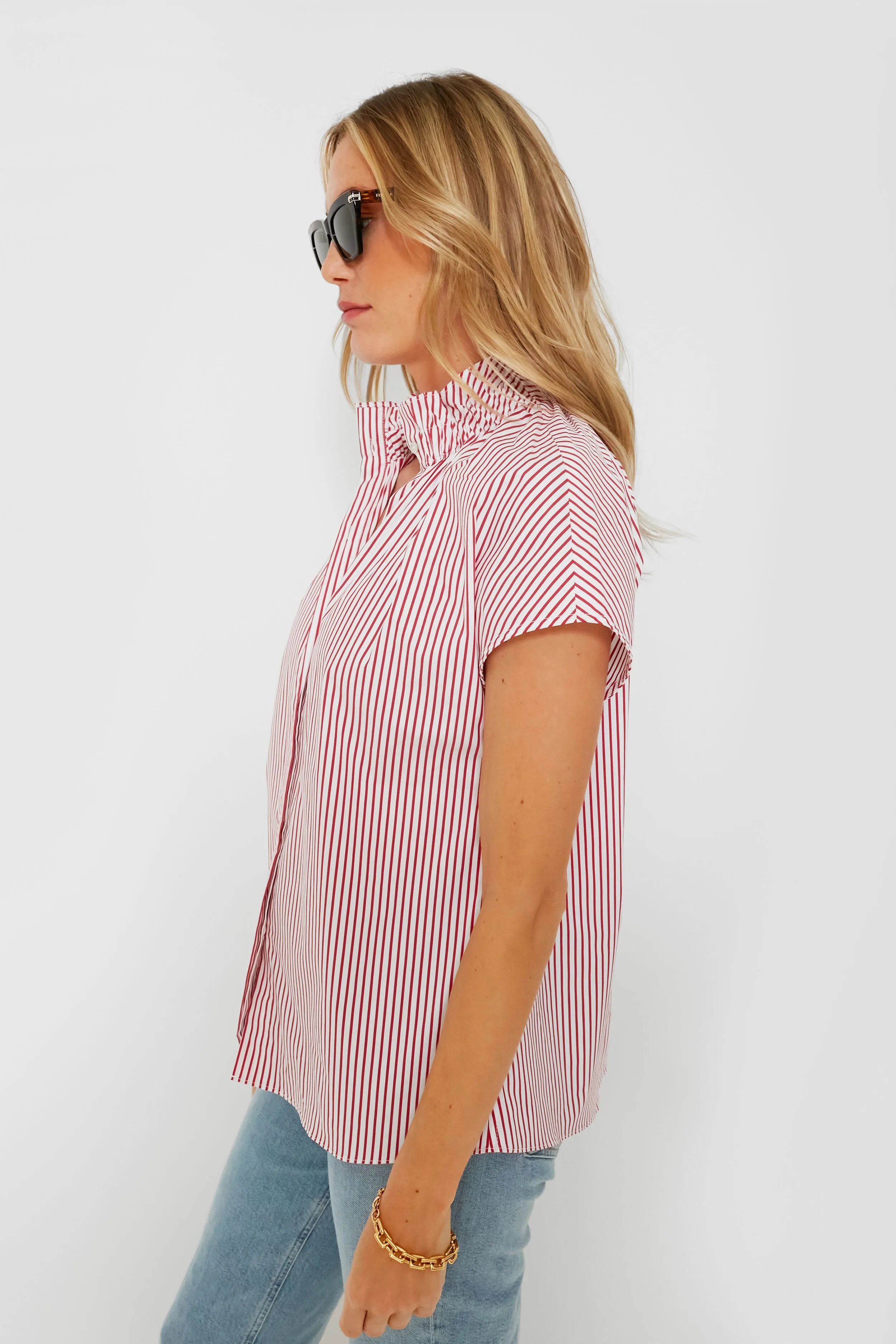 Red Stripe Rae Blouse