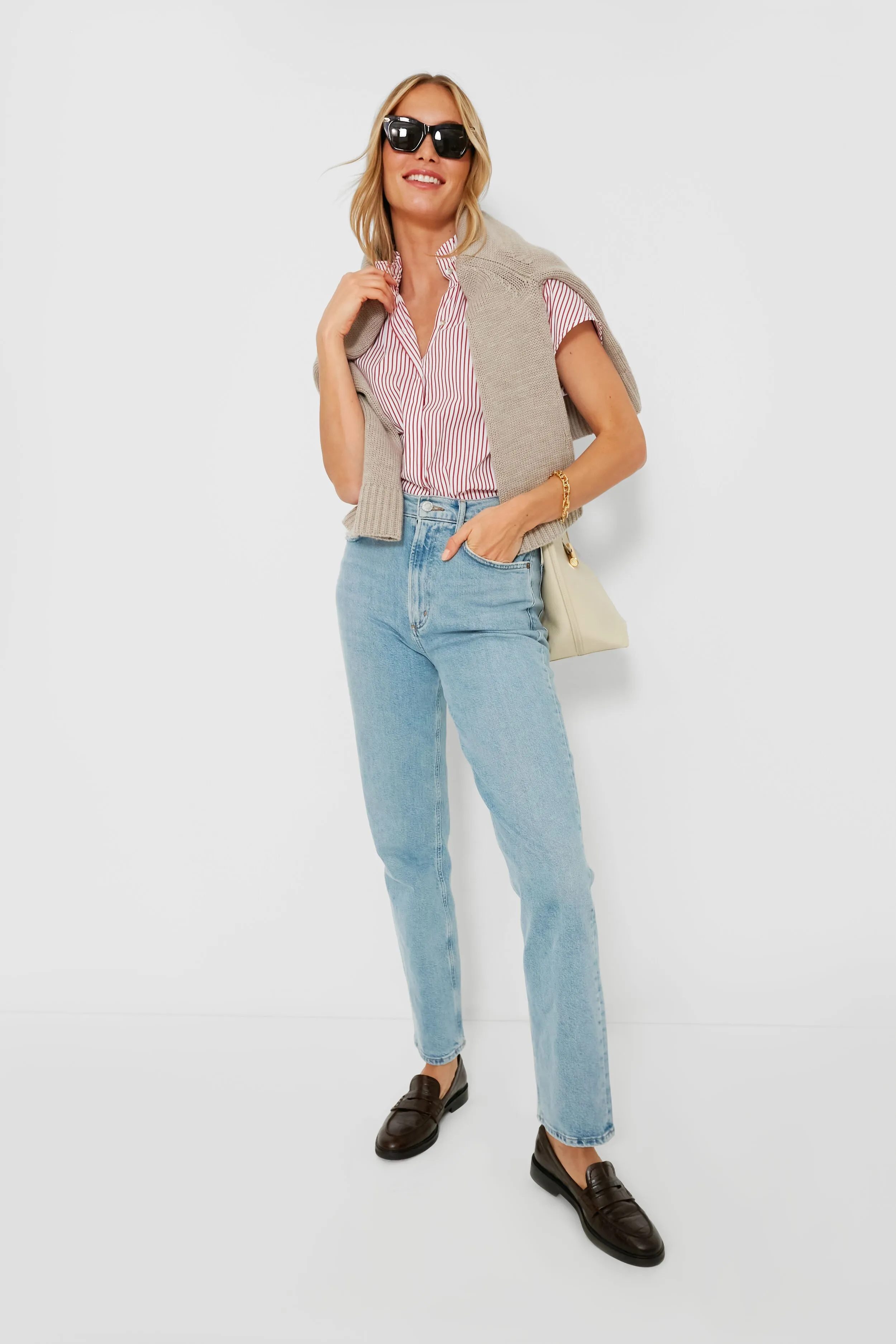 Red Stripe Rae Blouse
