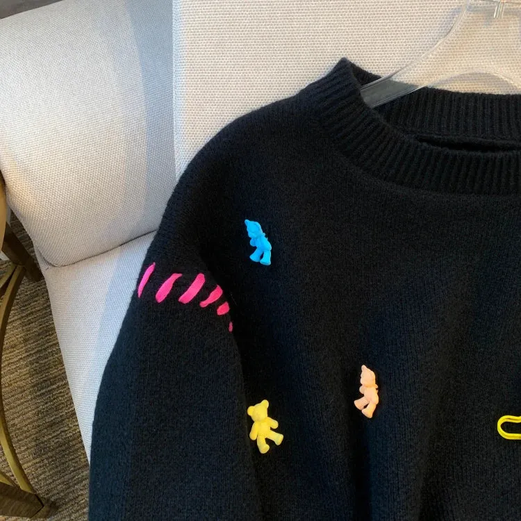 Safety Pins   Teddy Bears Sweater