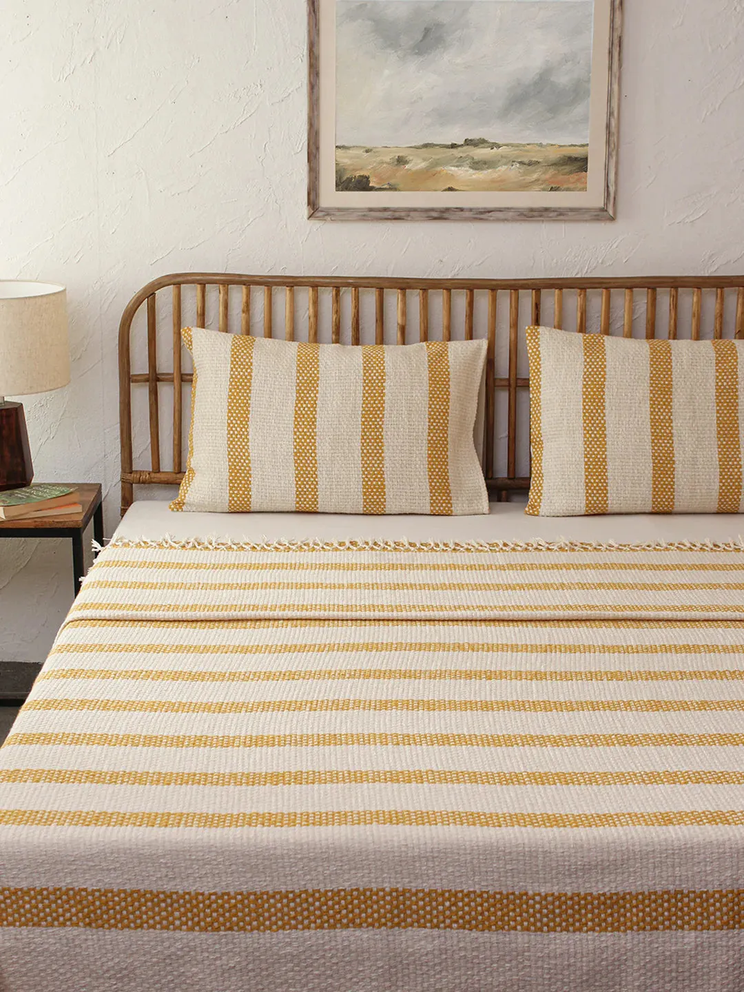 Shivalik Double Bedcover (Yellow)