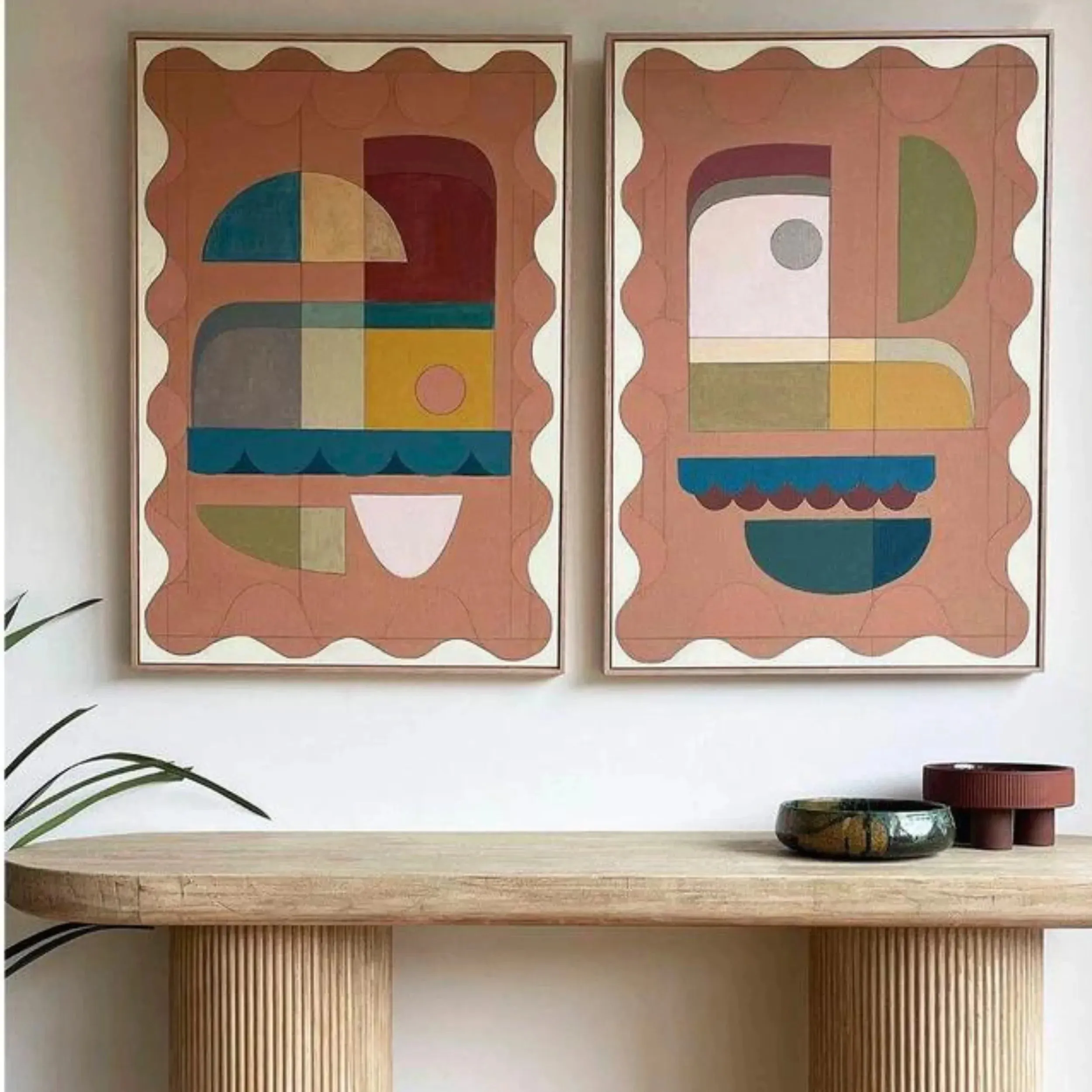 Terracotta Blush One Canvas Print 150cm x 100cm