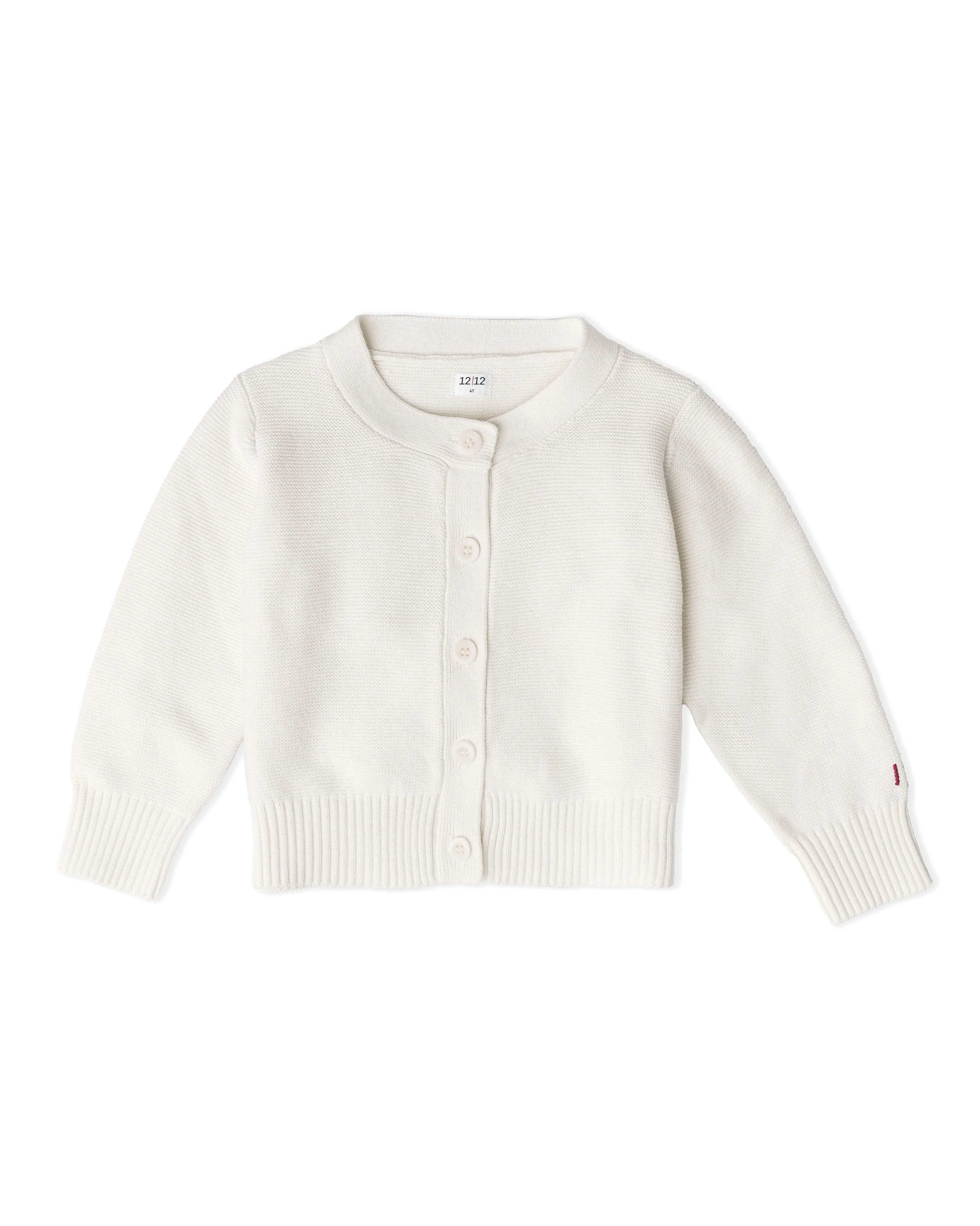 The Organic Garter Stitch Cardigan [Cream]