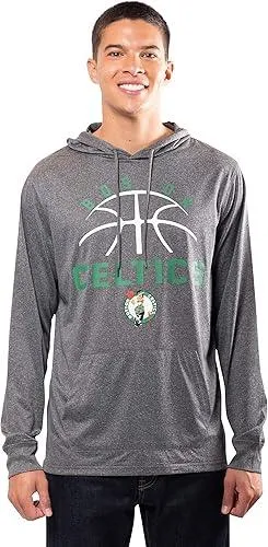 Ultra Game NBA Official Men’s Super Soft Lightweight Pullover Hoodie Sweatshirt - Unisex, Boston Celtics, Heather Charcoal|Boston Celtics