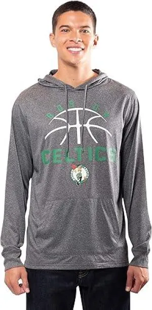 Ultra Game NBA Official Men’s Super Soft Lightweight Pullover Hoodie Sweatshirt - Unisex, Boston Celtics, Heather Charcoal|Boston Celtics
