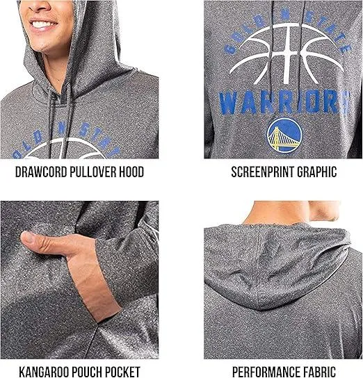 Ultra Game NBA Official Men’s Super Soft Lightweight Pullover Hoodie Sweatshirt - Unisex, Boston Celtics, Heather Charcoal|Boston Celtics